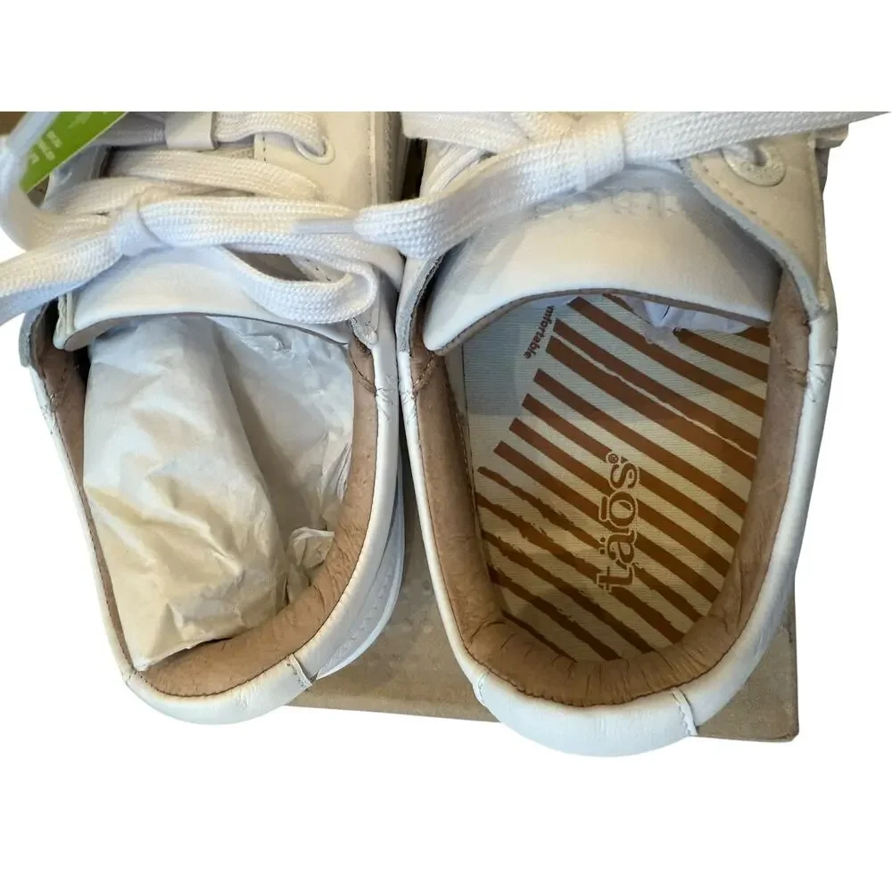 Taos Women's White Leather Plim Soul Lux Athletic Sneakers Size 10.5 M